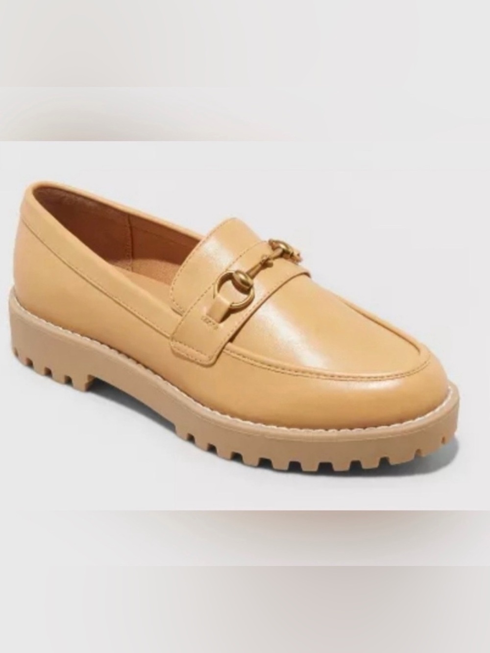 A New Day Danica Platform Loafers SZ 7 1/2 Color Tan
